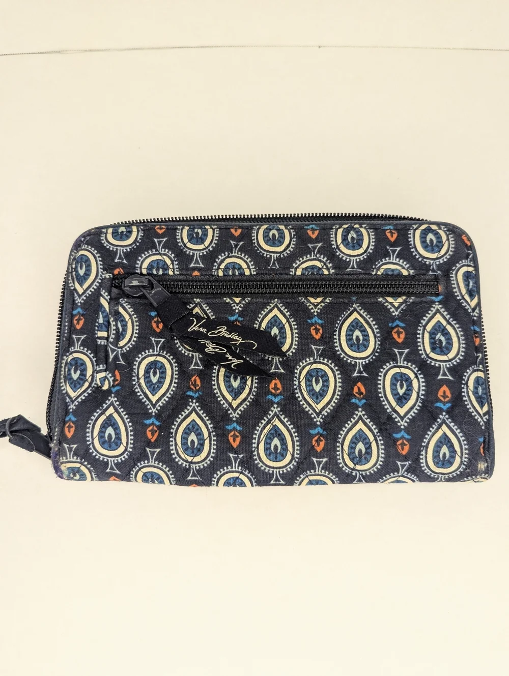 Vera Bradley Navy RFID Turn Lock Wallet Marrakech Motif 5x7" - Picture 11 of 11